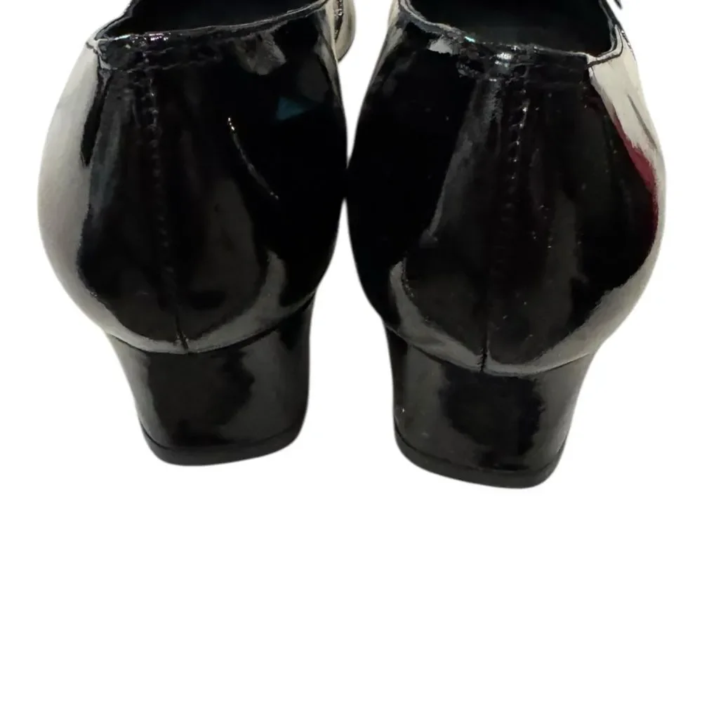 New Vaneli Dafne Black Metallic Women's Low Heel Shoes 7 7N
